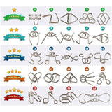 Metal Brain Teaser Puzzle Set, 8 Pieces
