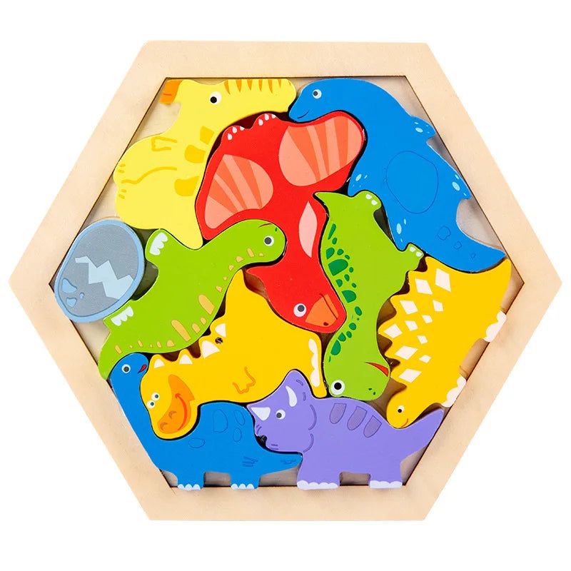 Puzzles Montessori Animaux Fruits et Véhicules