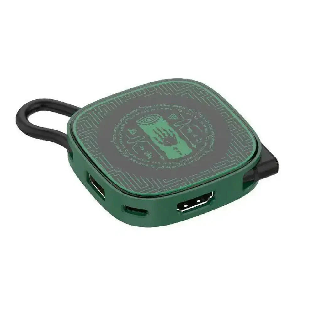 Station d’accueil switch verte avec boucle noire et design en relief pour dock 2 hdmi 4k 60hz