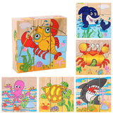 Cubo puzzle per bambini in legno
