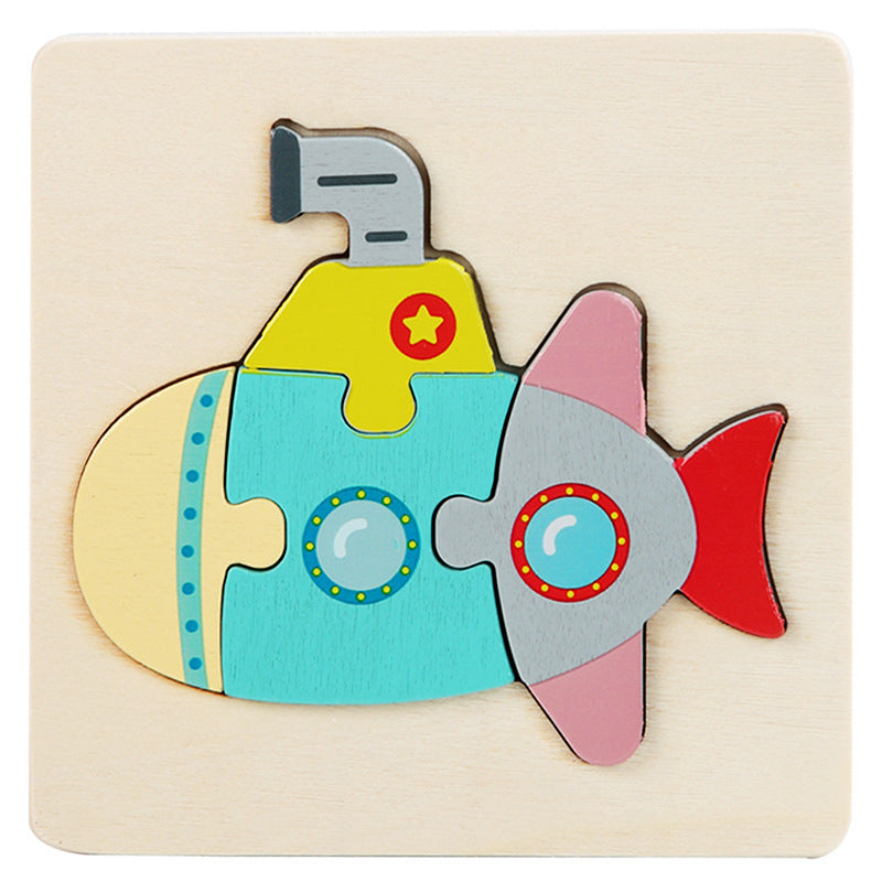 Puzzle Encastrement Montessori en Bois 5 Pièces