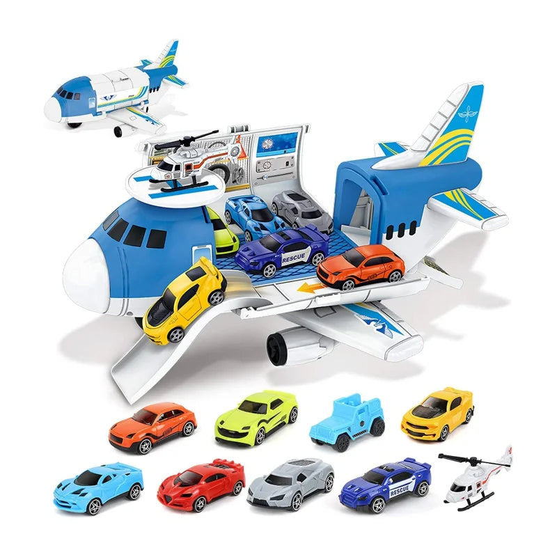 Giocattolo Aereo da Carico per Bambini Trasportatore di Auto