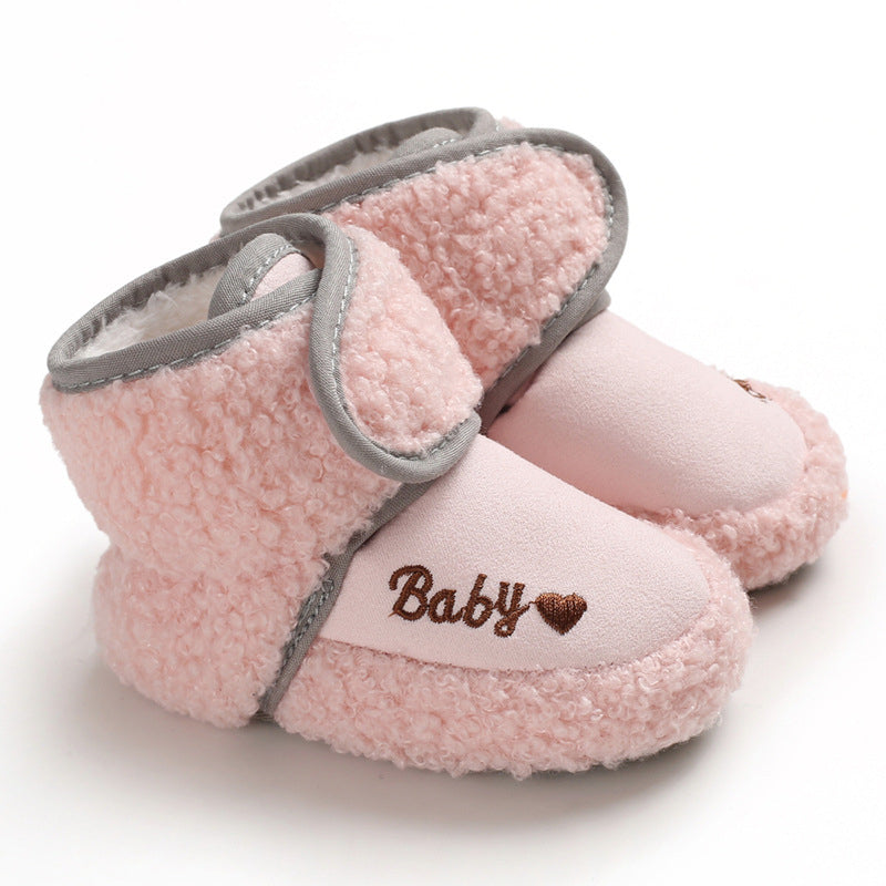 Fleece-Lined Ankle Boots for Baby Girls and Boys