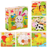 Cubo puzzle per bambini in legno