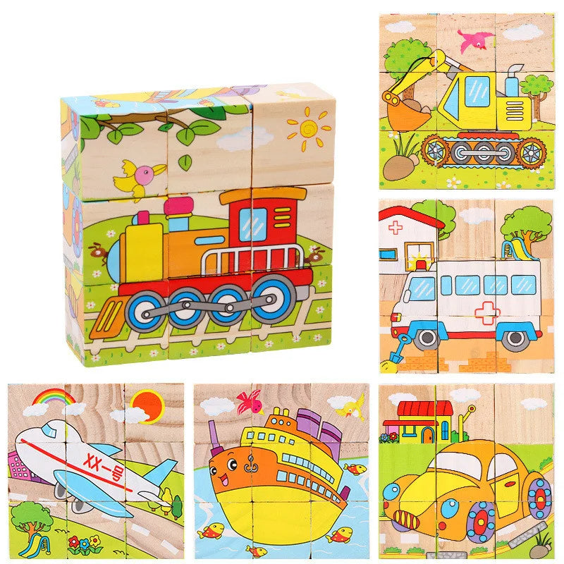 Cubo puzzle per bambini in legno