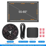 Kits de rétroéclairage led dreamscreen noir avec contrôleur hdmi compatible 2.0 pour lumière ambiance tv