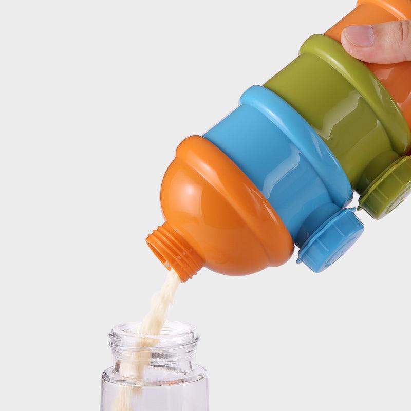 Boite doseuse poudre de lait multicolore pour bébé