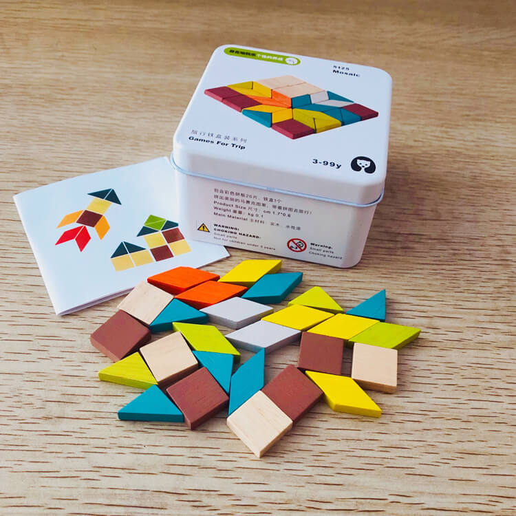 Montessori Travel Puzzle Box (6-in-1 Cognitive Blocks)