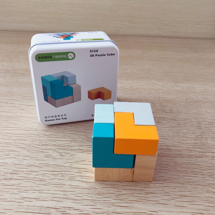 Montessori Travel Puzzle Box (6-in-1 Cognitive Blocks)