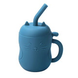 Tasse d’apprentissage Bébé en Silicone avec Paille - Chat