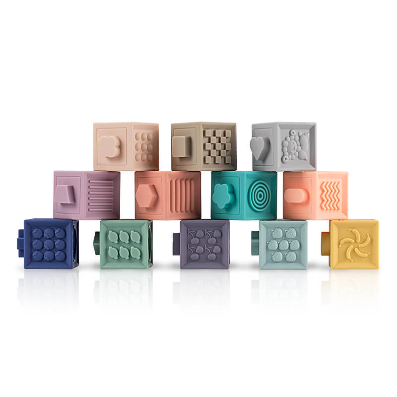 Ensemble sensoriel de 12 blocs et balles souples (Set multi-textures)