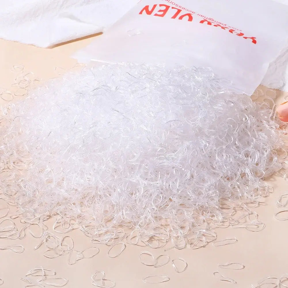 Elastique pour bracelet 500 pcs en silicone transparent pour loisirs créatifs et bracelets uniques ou déguisement carnaval