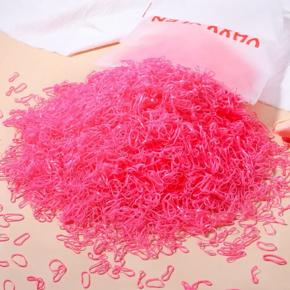 Elastique pour bracelet 500 pcs avec des élastiques rose vif parfaits pour loisirs créatifs bracelets uniques et carnaval