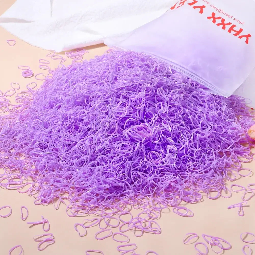 Élastique pour bracelet 500 pcs pile de élastiques translucides lavande pour loisirs créatifs et déguisement carnaval