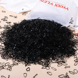 Un tas d Elastique pour bracelet noir brillant en matière élastique déversé d un sachet blanc Yxxyen pour loisirs créatifs et bracelets uniques carnavals