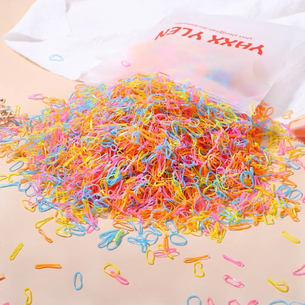 Elastique pour bracelet 500 pcs pile colorée de bracelets en caoutchouc pour loisirs créatifs et déguisement carnaval