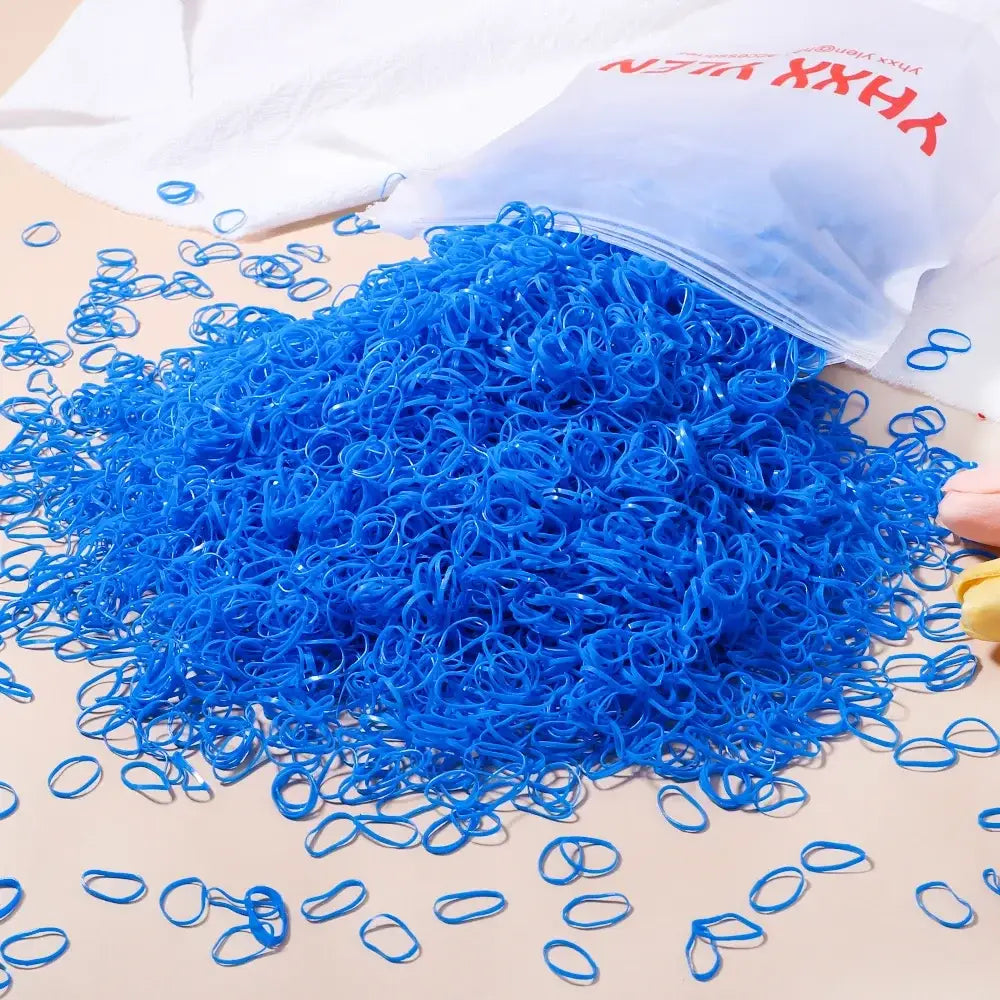 Elastique pour bracelet 500 pcs élastiques bleus vibrants en silicone idéaux pour loisirs créatifs et déguisement carnaval
