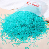 Elastique pour bracelet 500 pcs avec élastiques turquoises en silicone idéaux pour loisirs créatifs et déguisement carnaval