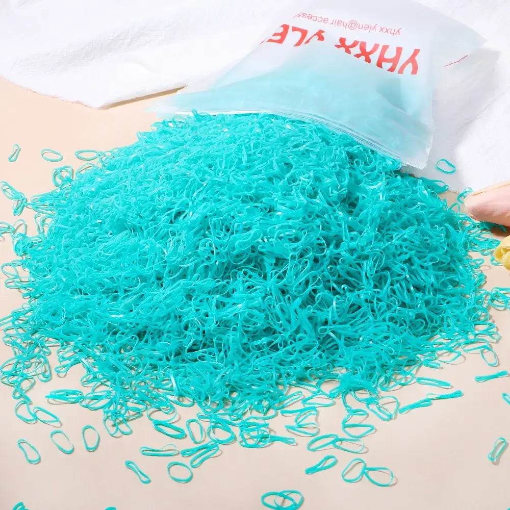 Elastique pour bracelet 500 pcs avec élastiques turquoises en silicone idéaux pour loisirs créatifs et déguisement carnaval