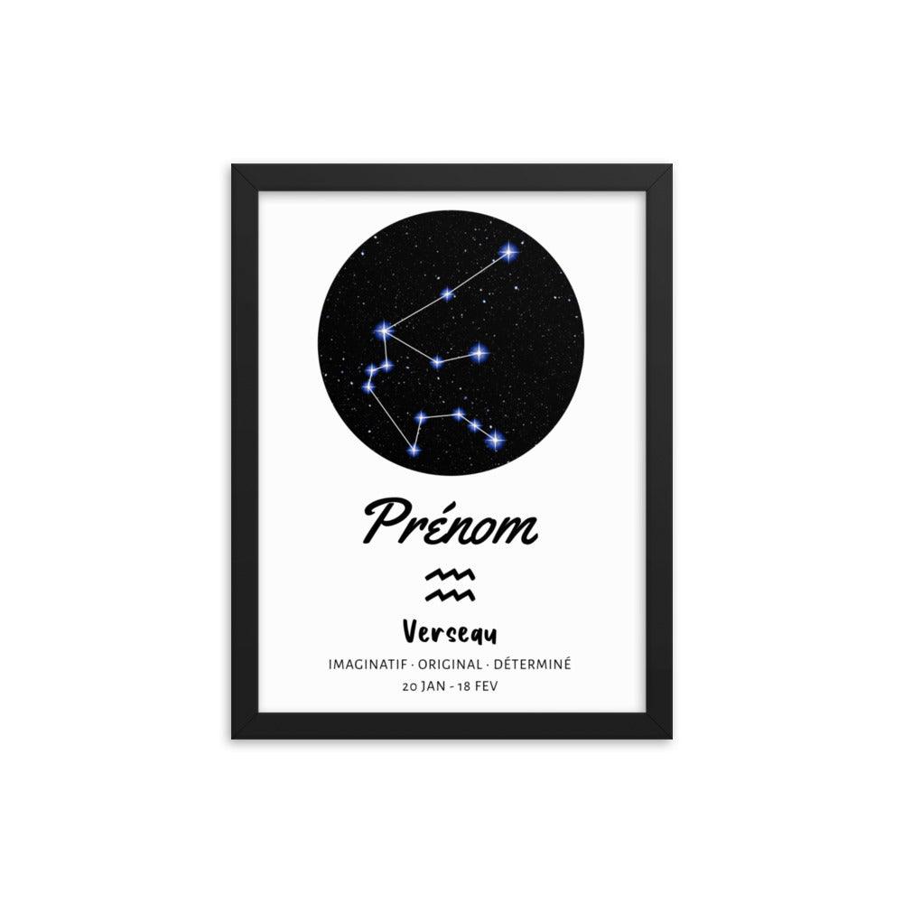Quadro personalizzato per neonati - segno zodiacale Acquario