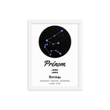 Quadro personalizzato per neonati - segno zodiacale Acquario