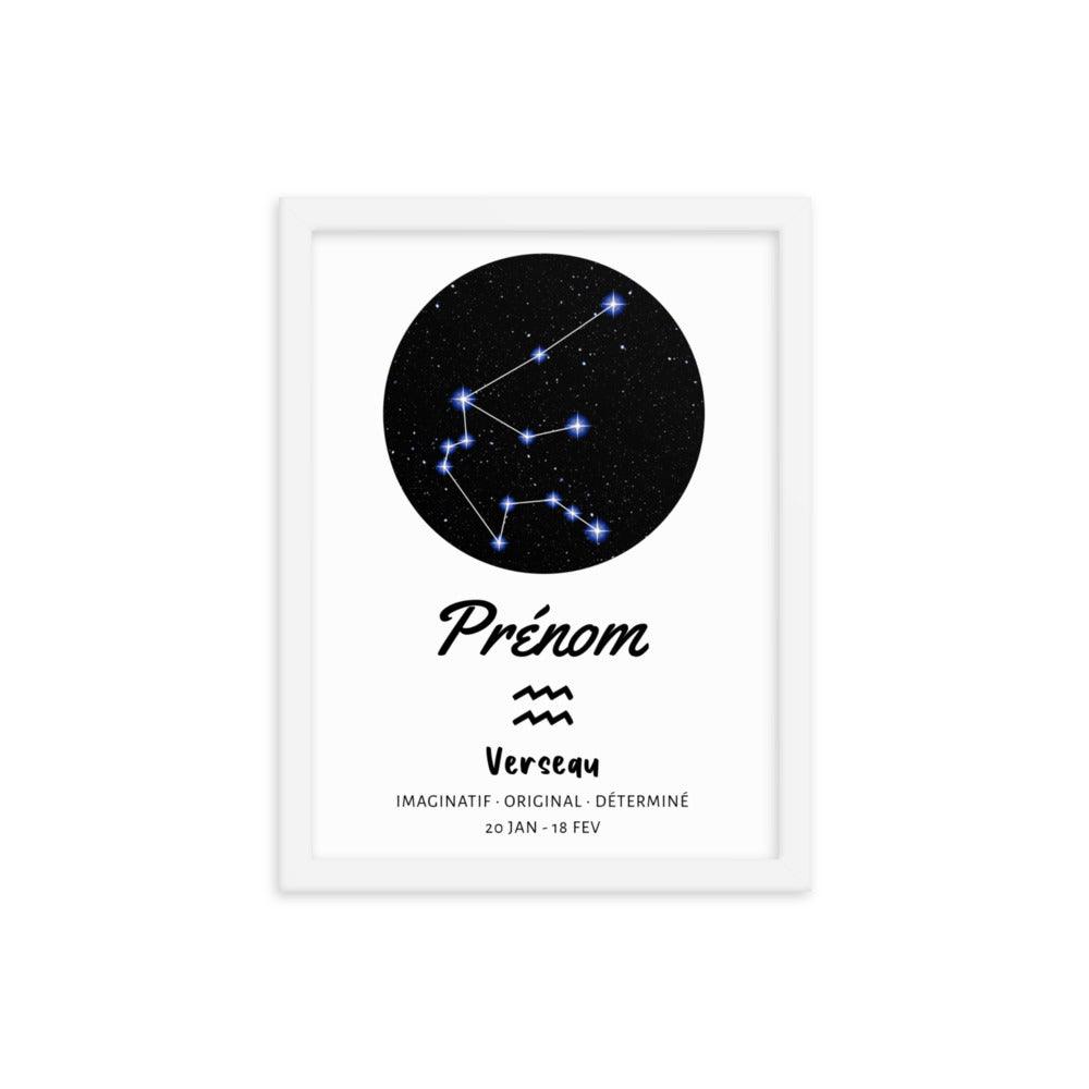 Quadro personalizzato per neonati - segno zodiacale Acquario