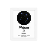 Tableau prénom personnalisé - signe astrologique Balance