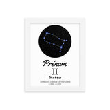 Quadro con nome personalizzato - Segno zodiacale Gemelli