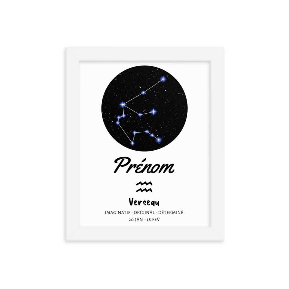 Quadro personalizzato per neonati - segno zodiacale Acquario
