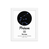 Quadro personalizzato per neonati - segno zodiacale Acquario