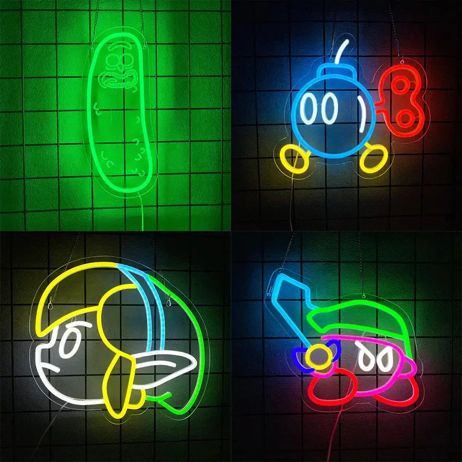 Enseigne Neon Bomb Mario
