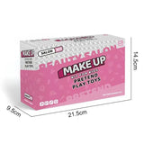 Ensemble 17 pièces salon de beauté enfant avec kit maquillage rose et argent pour petite princesse espace beauté professionnel