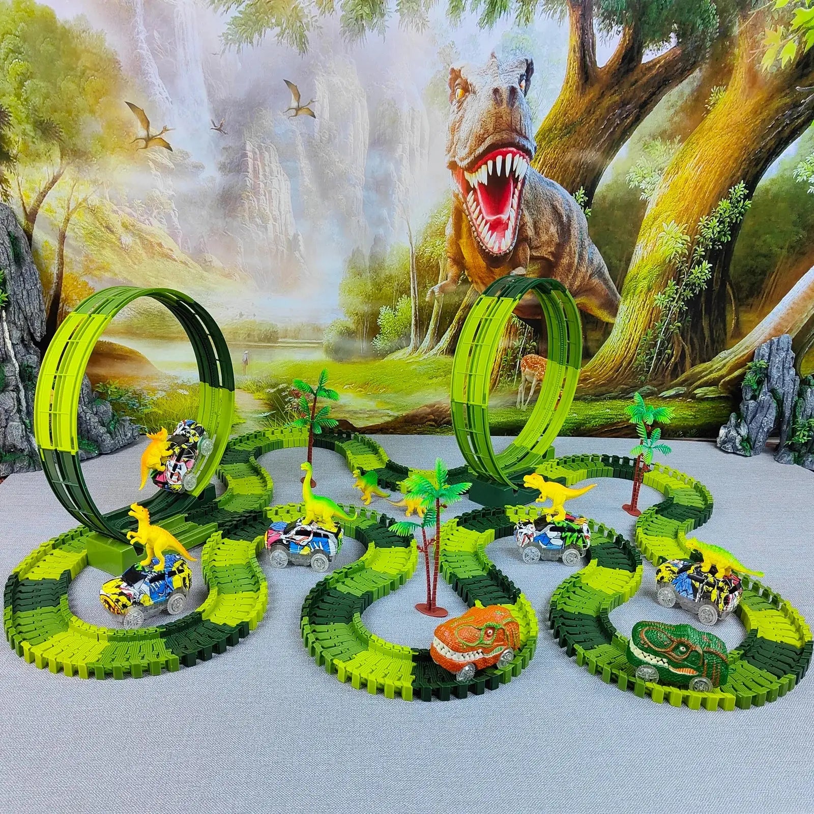 Ensemble Circuit voiture électrique Dinosaure