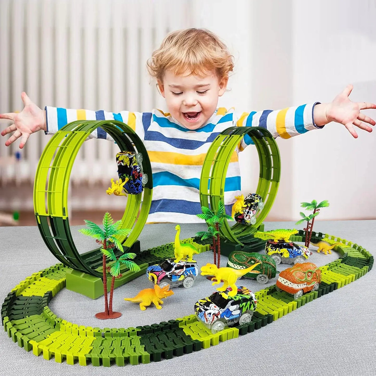 Ensemble Circuit voiture électrique Dinosaure