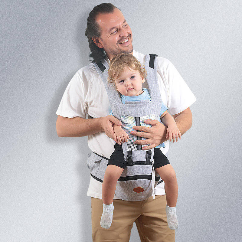 Porte-bébé Ergonomique avec Siège pour Hanche et Poche de Rangement (Grab-and-Go)