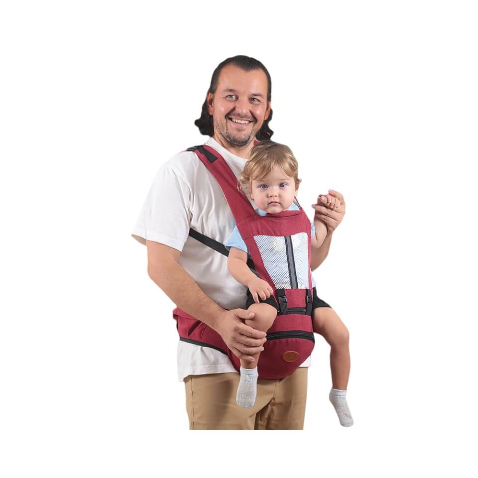 Porte-bébé Ergonomique avec Siège pour Hanche et Poche de Rangement (Grab-and-Go)
