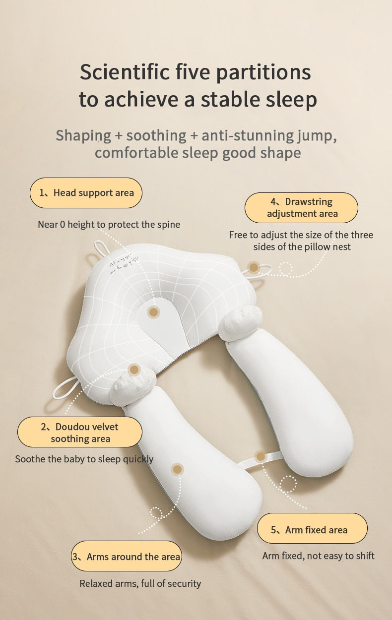 Cuscino Ergonomico per Neonati in Cotone Biologico PureRest™