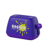 Étui cartes jeu nintendo switch adopte purple hacibis avec logo jaune et texte just for fun pour jeu hagibis