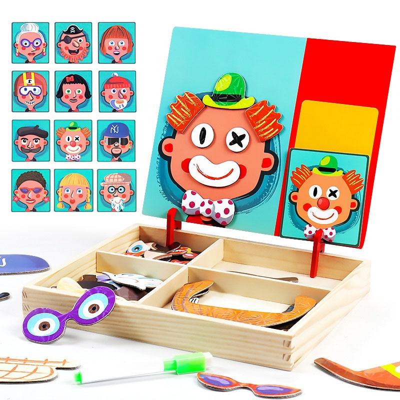 Lavagna Puzzle Magnetica Double Face