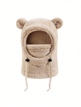 Cagoule Polaire Enfant Hiver – Bonnet Cache-Cou Doux et Chaud