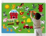 Tableau de Contes Montessori en Feutre (Carte Murale Interactive)