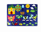Tableau de Contes Montessori en Feutre (Carte Murale Interactive)