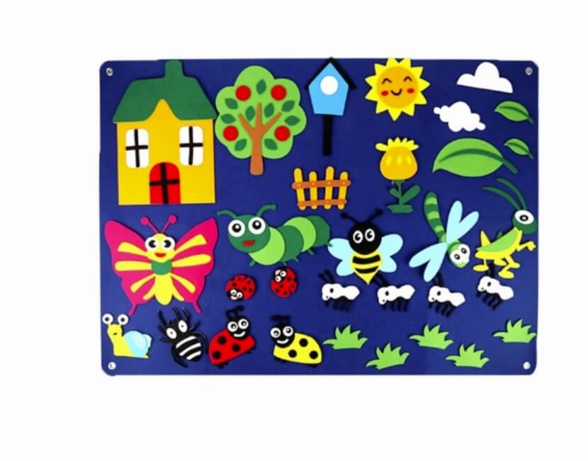Tableau de Contes Montessori en Feutre (Carte Murale Interactive)