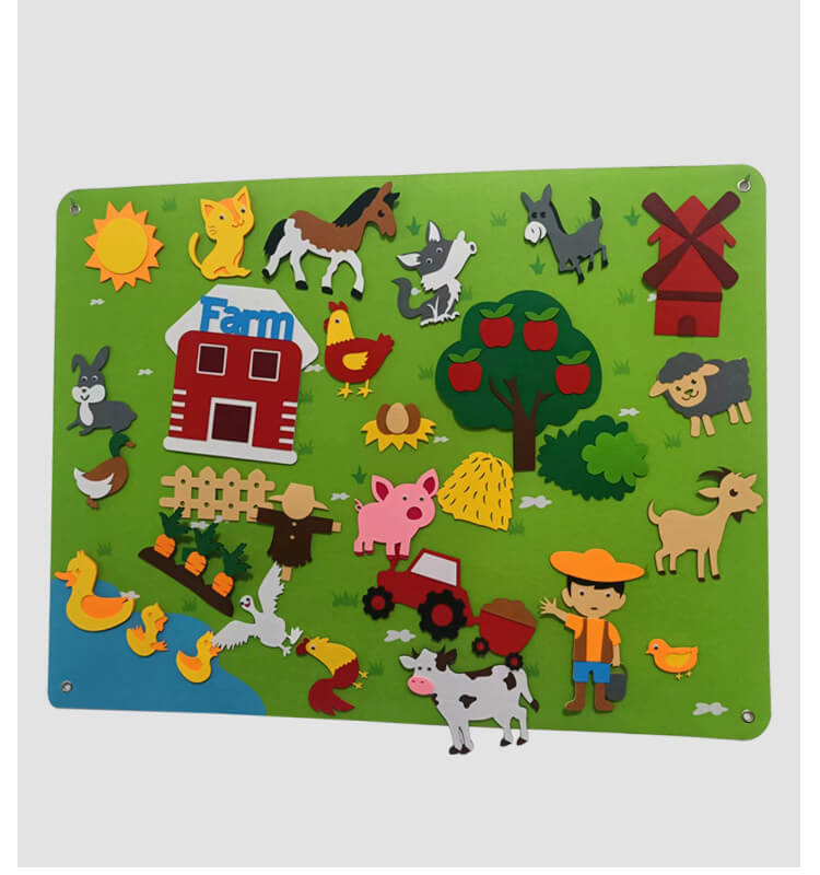 Tableau de Contes Montessori en Feutre (Carte Murale Interactive)