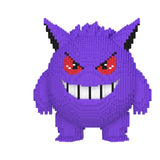 Figurine 3d pokémon gengar violet en briques interconnectées avec yeux rouges idéale pour déguisement carnaval l’univers pokémon