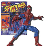 Figurine d’action spider-man marvel en rouge et bleu avec costume web détaillé et articulations pour pose dynamique