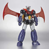 Figurine articulée goldorak mazinger z 20cm en rouge et noir avec armure argentée et membres violets pour poses dynamiques