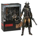 Figurine bloodborne hunter noire et marron avec armure détaillée et armes, cadeau parfait pour collectionneur