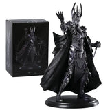 Figurine dark lord sauron noire avec casque menaçant à cornes et armure ornée de l univers sombre