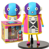 Figurine dragon ball zen oh en plastique coloré avec tête bleue et robe rose boîte emballé dragon ball z